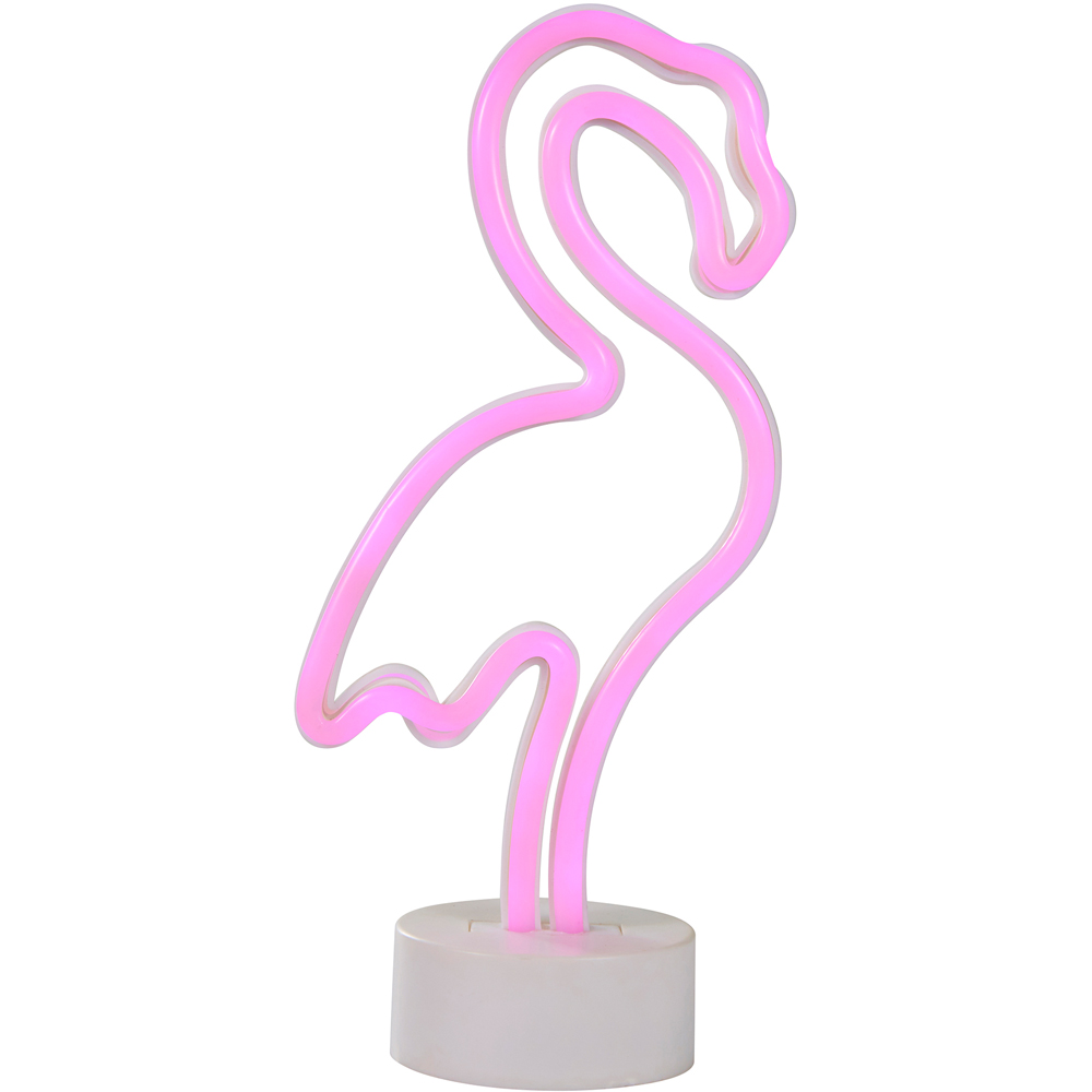 Glow Flamingo Pink Neon LED Table Light Image 3