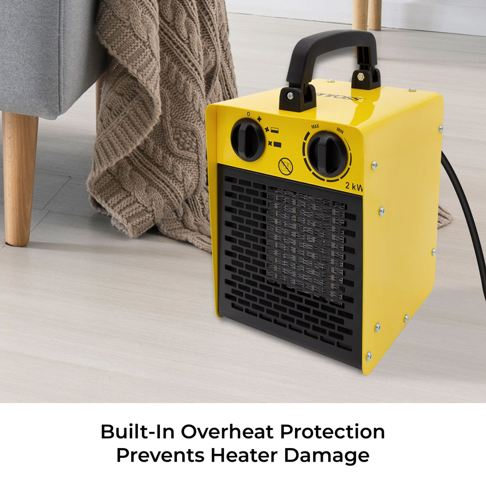Benross Yellow Industrial Fan Heater 2000W Image 4