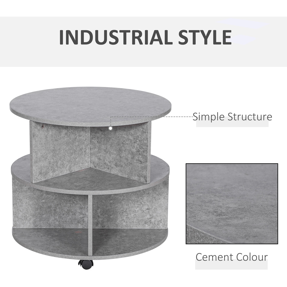 Portland 3 Tier Cement Coffee Table Image 6