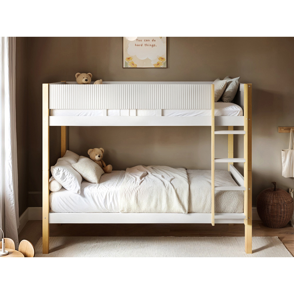 Flair Mateo White Ribbed Detachable Bunk Bed Image 4