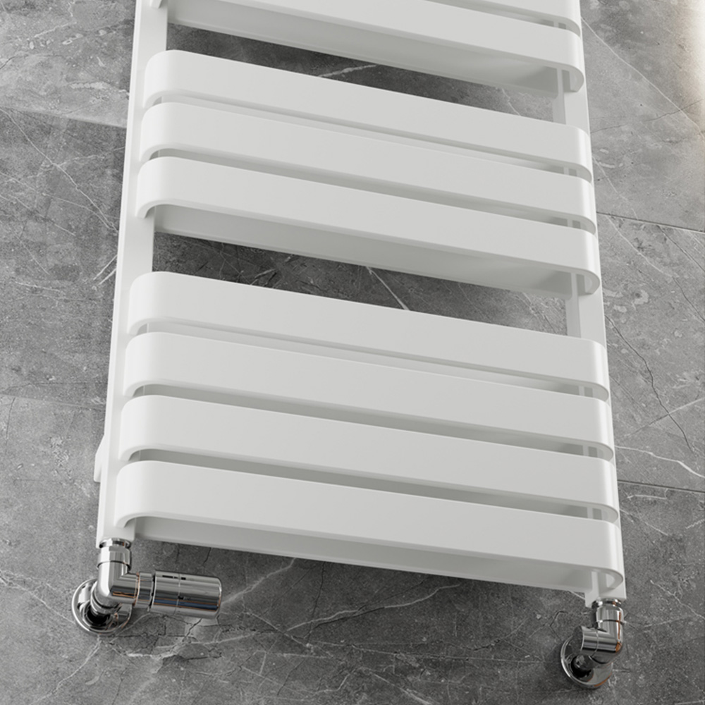 Terma Warp T Bold Matt White Heated Towel Rail 2660 BTU 1110 x 500mm Image 6