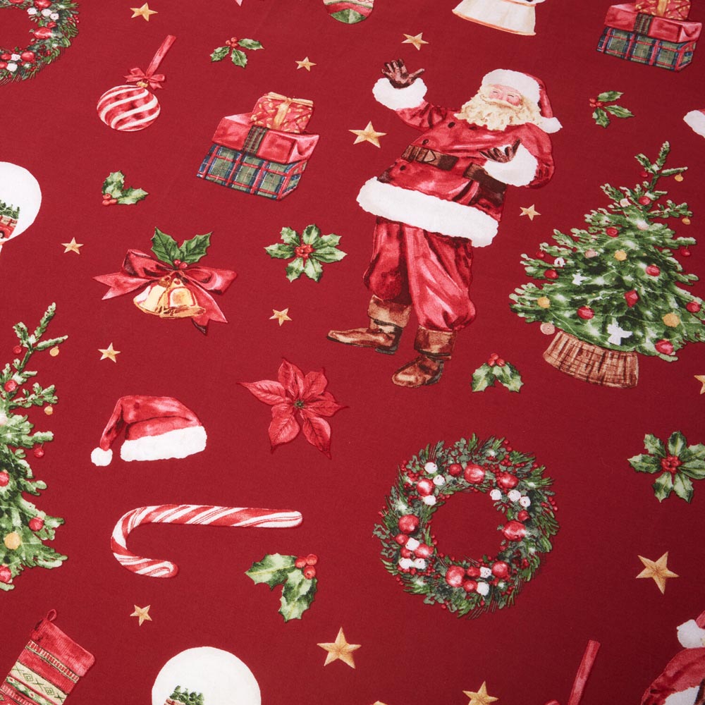 Festive Santa Duvet Set  - Red / Single Image 3