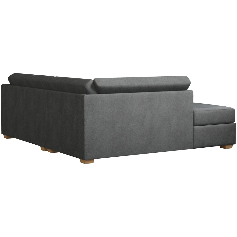 Modo 3 Seater Steel Plush Velvet Left Hand Fixed Back L-Shape Corner Sofa Image 5