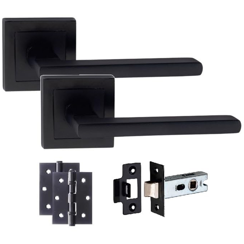 Golden Grace Matt Black Leon Straight Handle Set 4 Pack Image 2