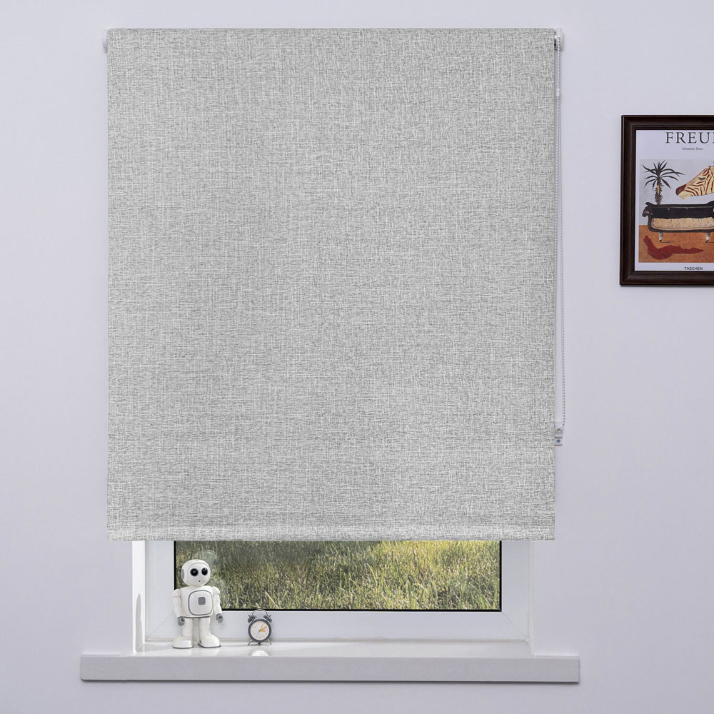 Textured Blackout Roller Blind Cloud 120cm Image 1