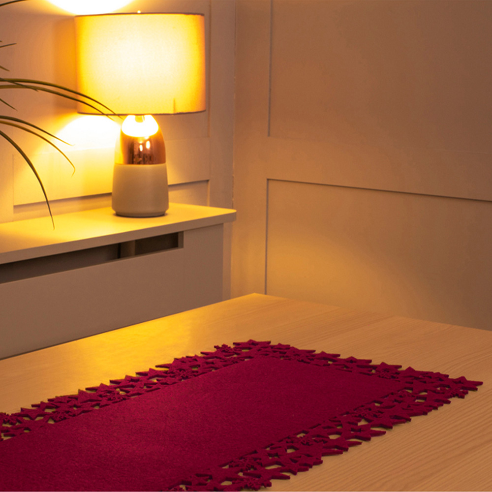 St Helens Maroon Felt Table Runner 98 x 30cm Image 2