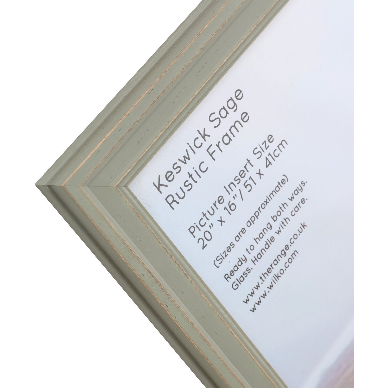 Keswick Sage Rustic Frame - Sage / 20x16in Image 3