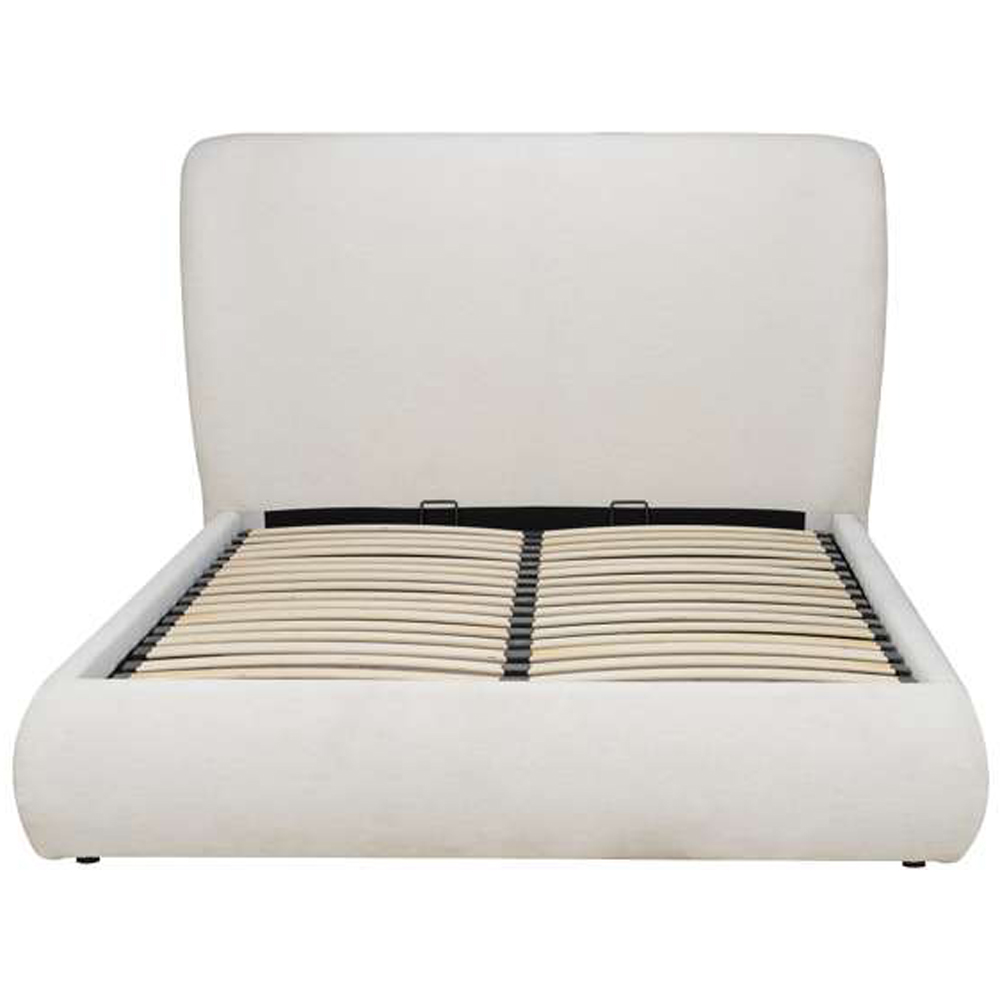 Birlea Lanis Double White Linen Ottoman Bed Image 4