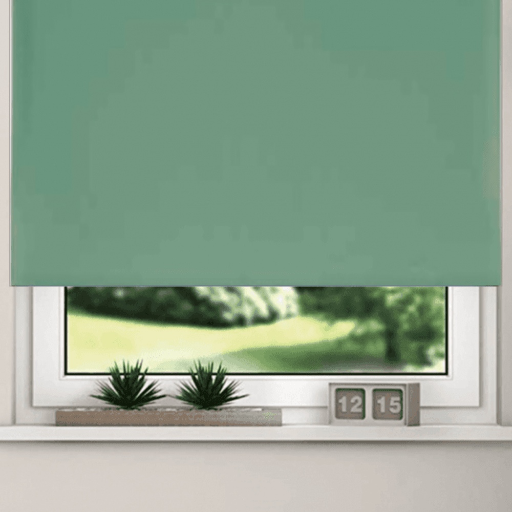 New EdgeBlinds Thermal Blackout Roller Blinds Basil 75cm Image 3