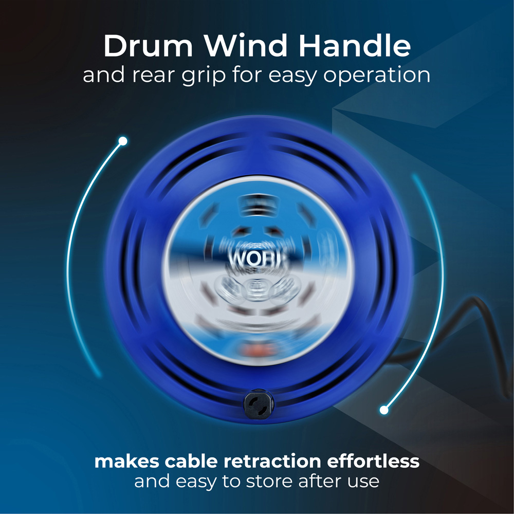 Masterplug Blue 13A 4 Socket Medium Cassette Cable Reel 8m Image 7