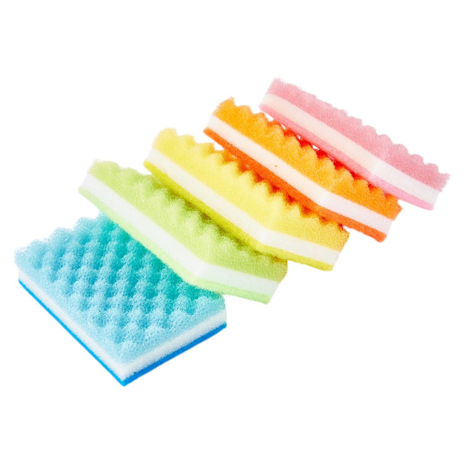 Pack of 5 Multicolour 3 Layer Sponges Multicolour Image 4