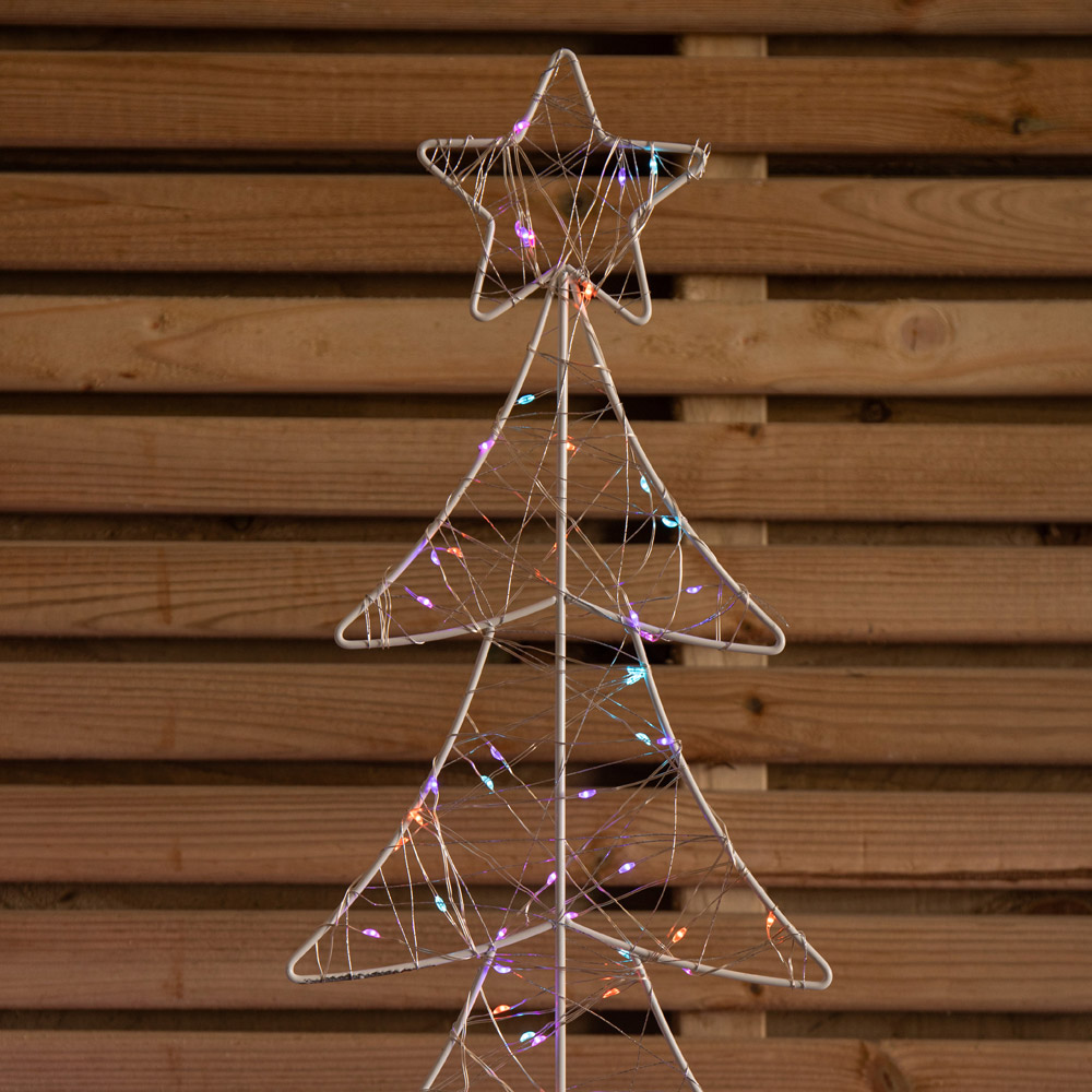 Samuel Alexander 4 Piece 400 Rainbow LED Tree Christmas Tree Path Light Set Image 4