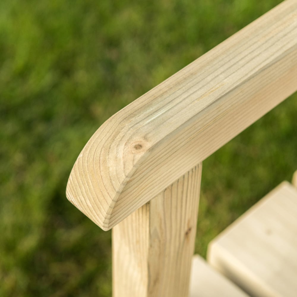 AMATA Ungurs 3 Seater Green Wooden Bench Image 5