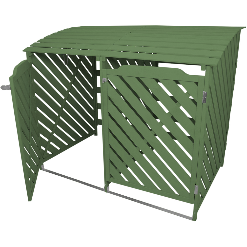 Monster Shop Sage Green Double Wheelie Bin Storage Image 3