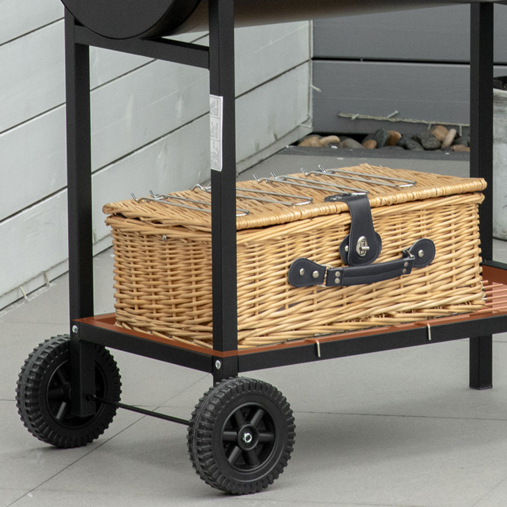 Portable Charcoal BBQ Grill Cart 2 Image 3