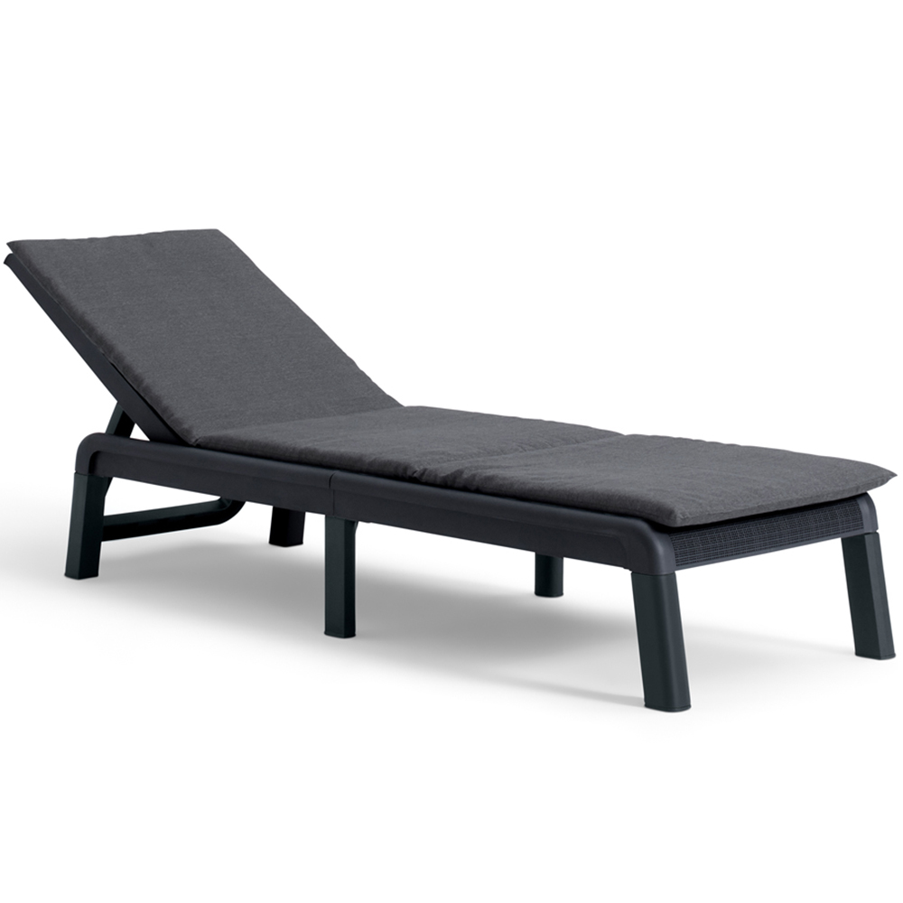 Keter Mallorca Set of 2 Graphite 4 Position Backrest Sun Loungers Image 2
