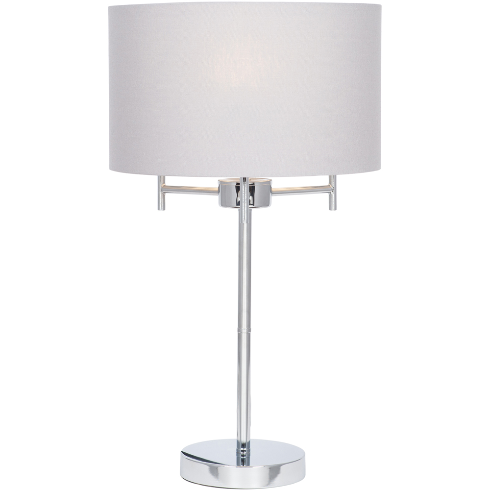 Pacific Lifestyle Plaza 3 Light Silver 3 Metal Table Lamp Image 3