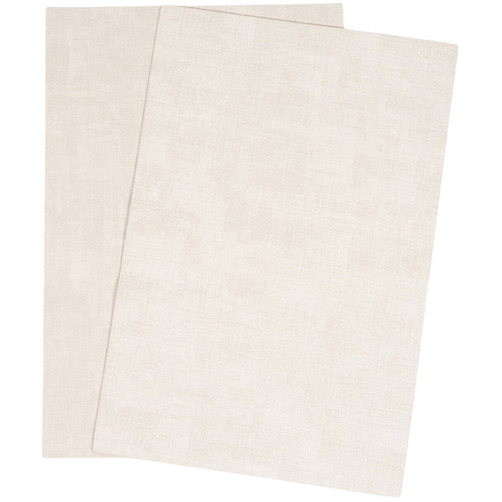 Pack of 2 Faux Leather Placemats Cream Image 2