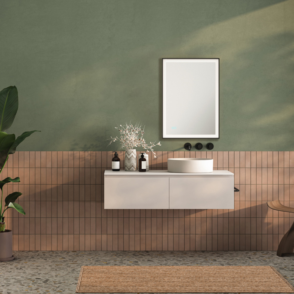 Sorrelis Lior Black Frame Tunable LED Mirror 70 x 50cm Image 2