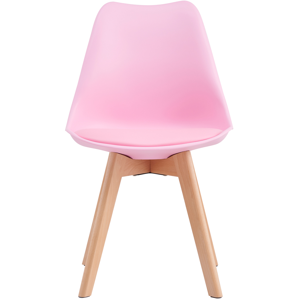 Eva Set of 2 Pink Padded Dining Chairs Image 3