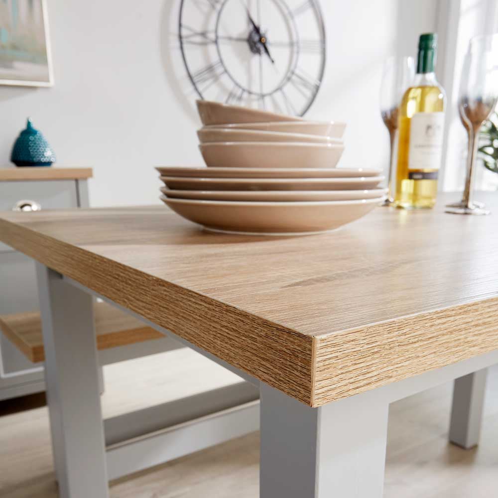 Home Source Avon 4 Seater Grey Table and Bench Set Image 4