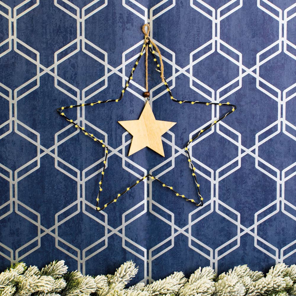 Xmas Haus Black LED Metal Christmas Star Silhouette Image 4