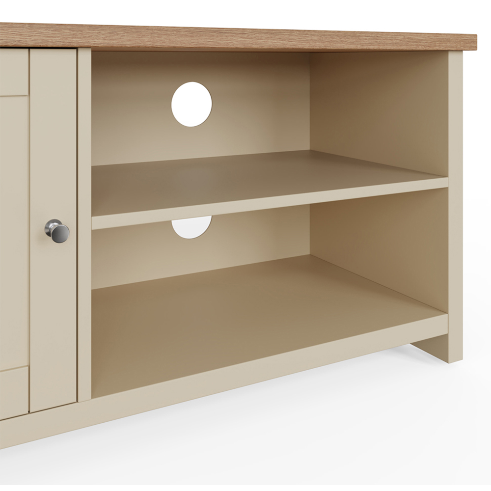 GFW Lancaster Single Door 2 Shelf Cream Small TV Cabinet Image 5