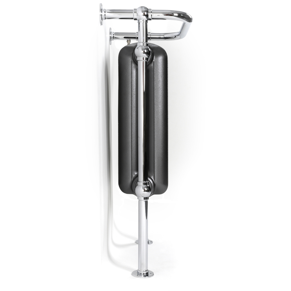 Terma 1217BTU Raw Metal and Chrome Heated Towel Rail 900 x 490mm Image 4