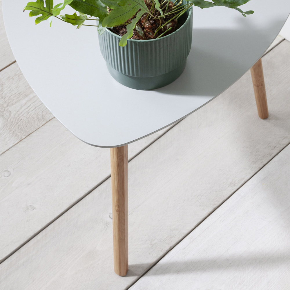 Noa and Nani Malme Silk Grey and Natural Pine Nest of Tables Set of 2 Image 6
