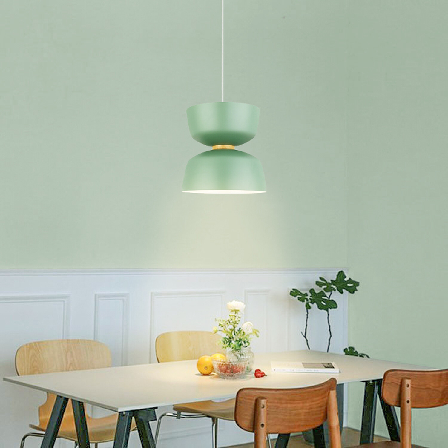 Sage and Gold Easy Fit Pendant Shade Image 3