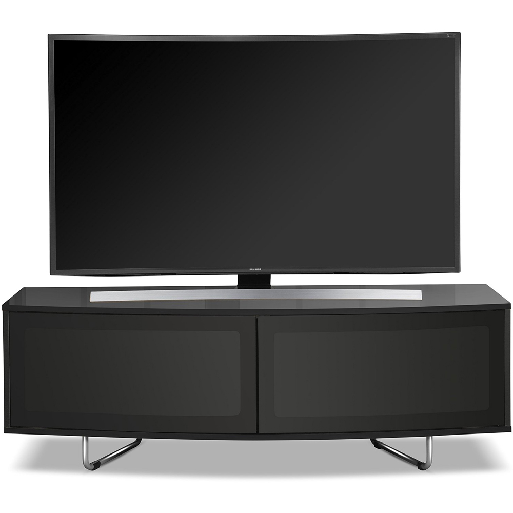 Centurion Supports Caru Gloss Black 2 Door TV Unit Image 4