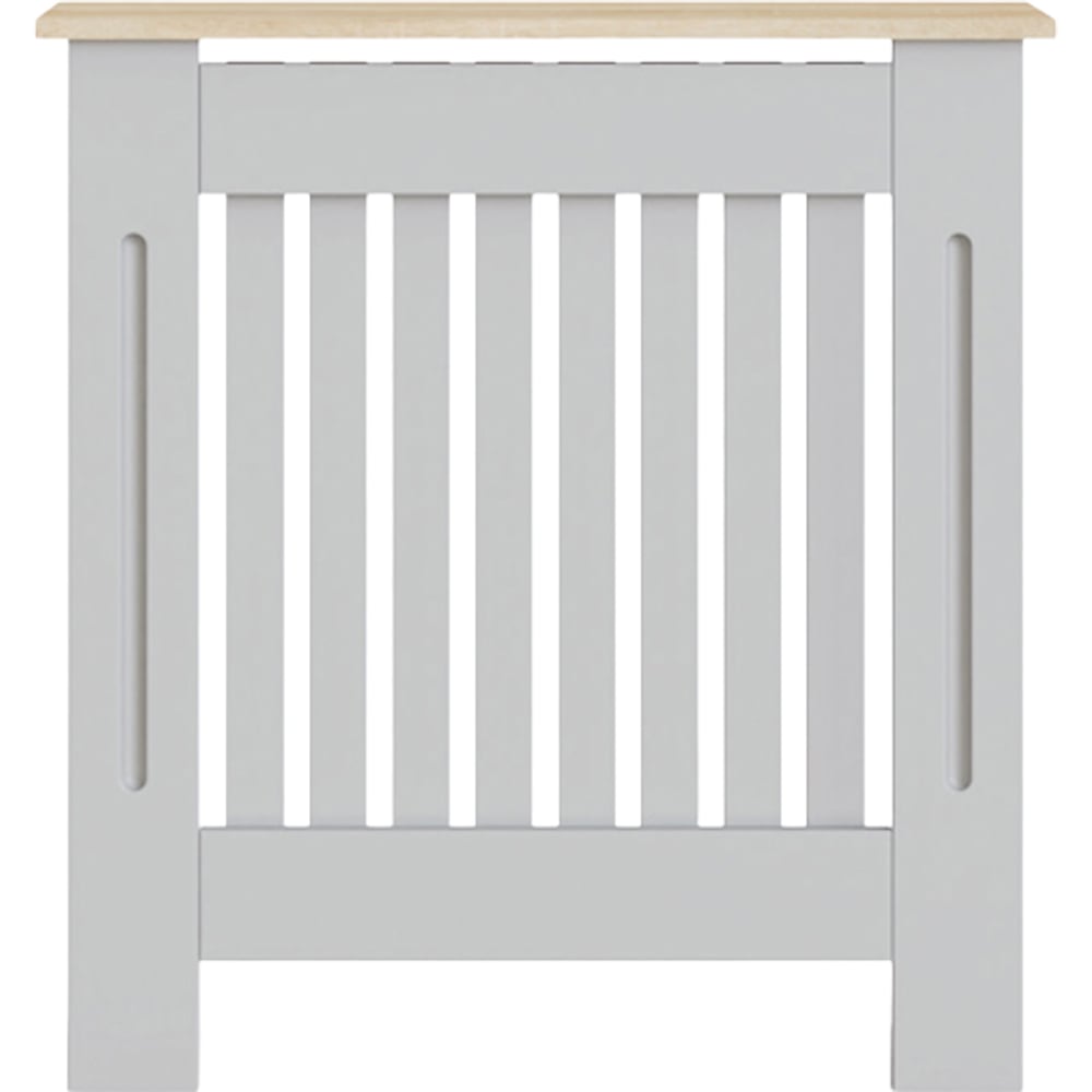 GFW Longslow Sleek Grey Vertical Slat Radiator Cover Small Image 3