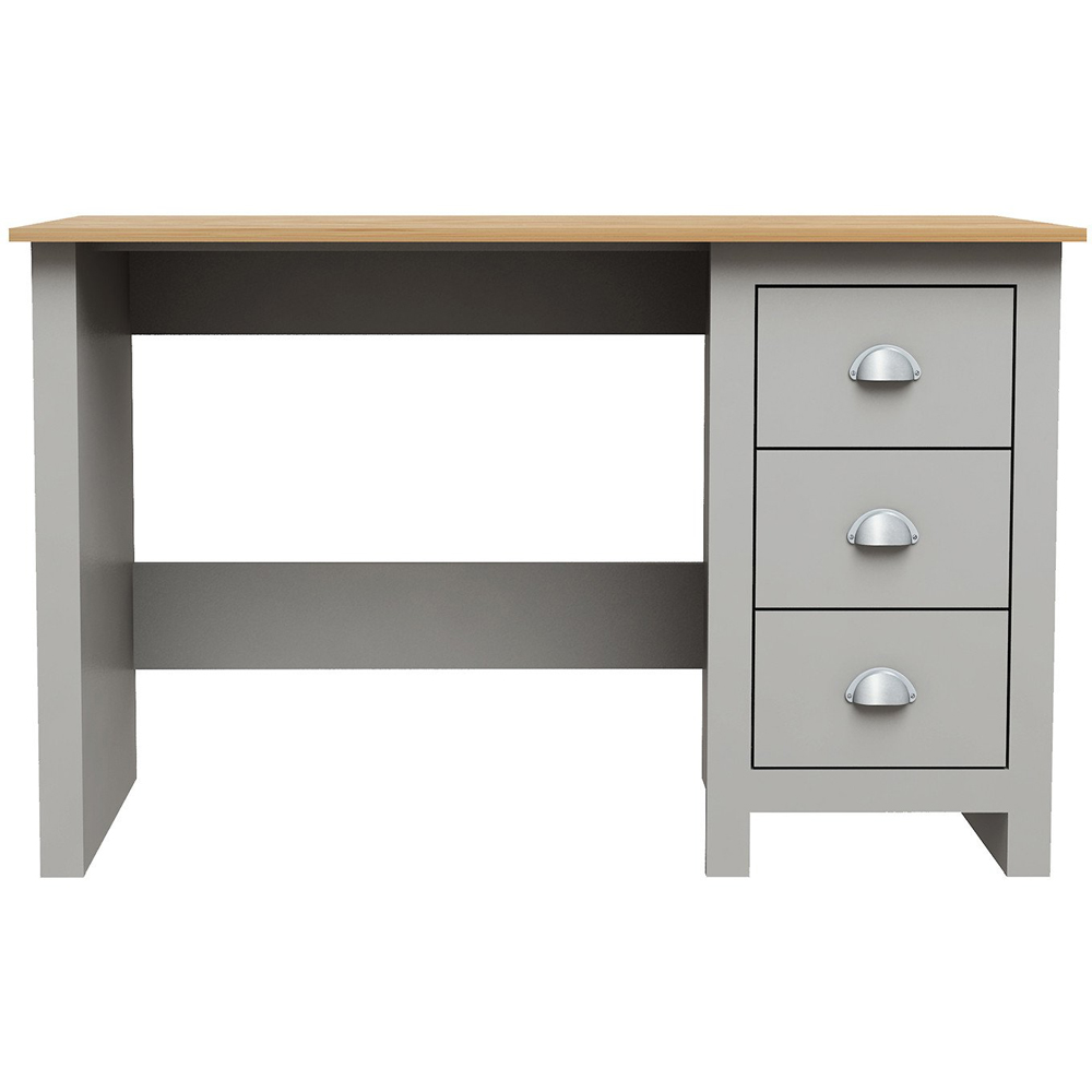 Lexington 3 Drawer Grey Desk Image 2