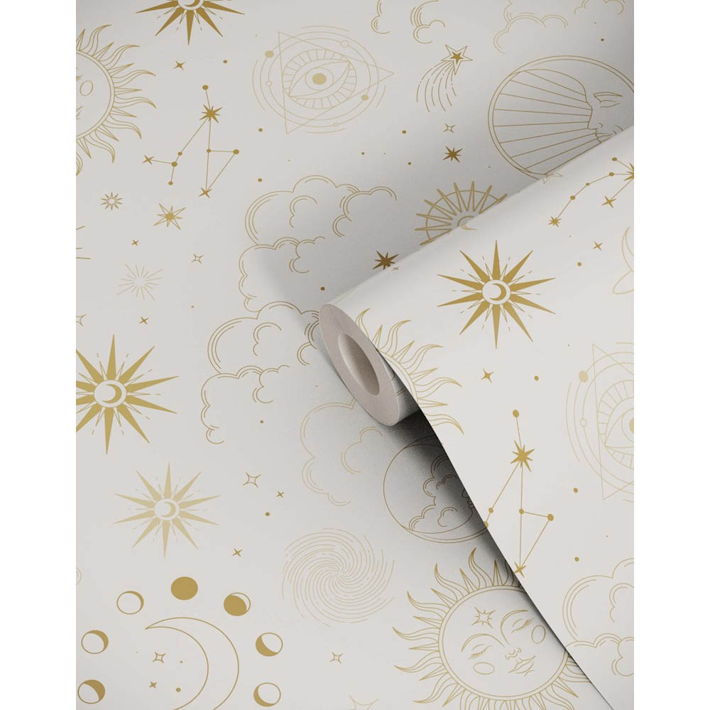 Bobbi Beck Eco Luxury Occult Pattern Beige Wallpaper Image 2