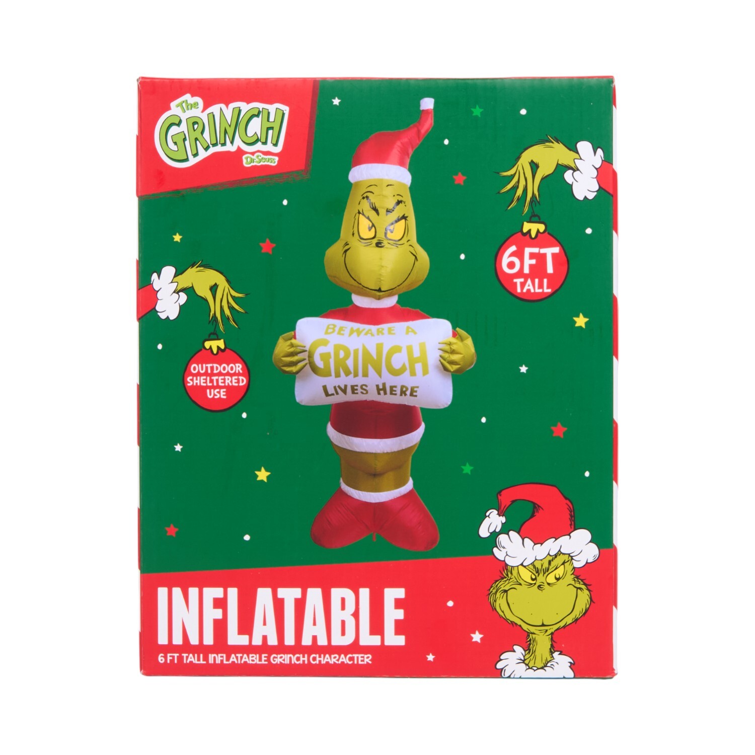 Inflatable Grinch - Green and Red Image 2