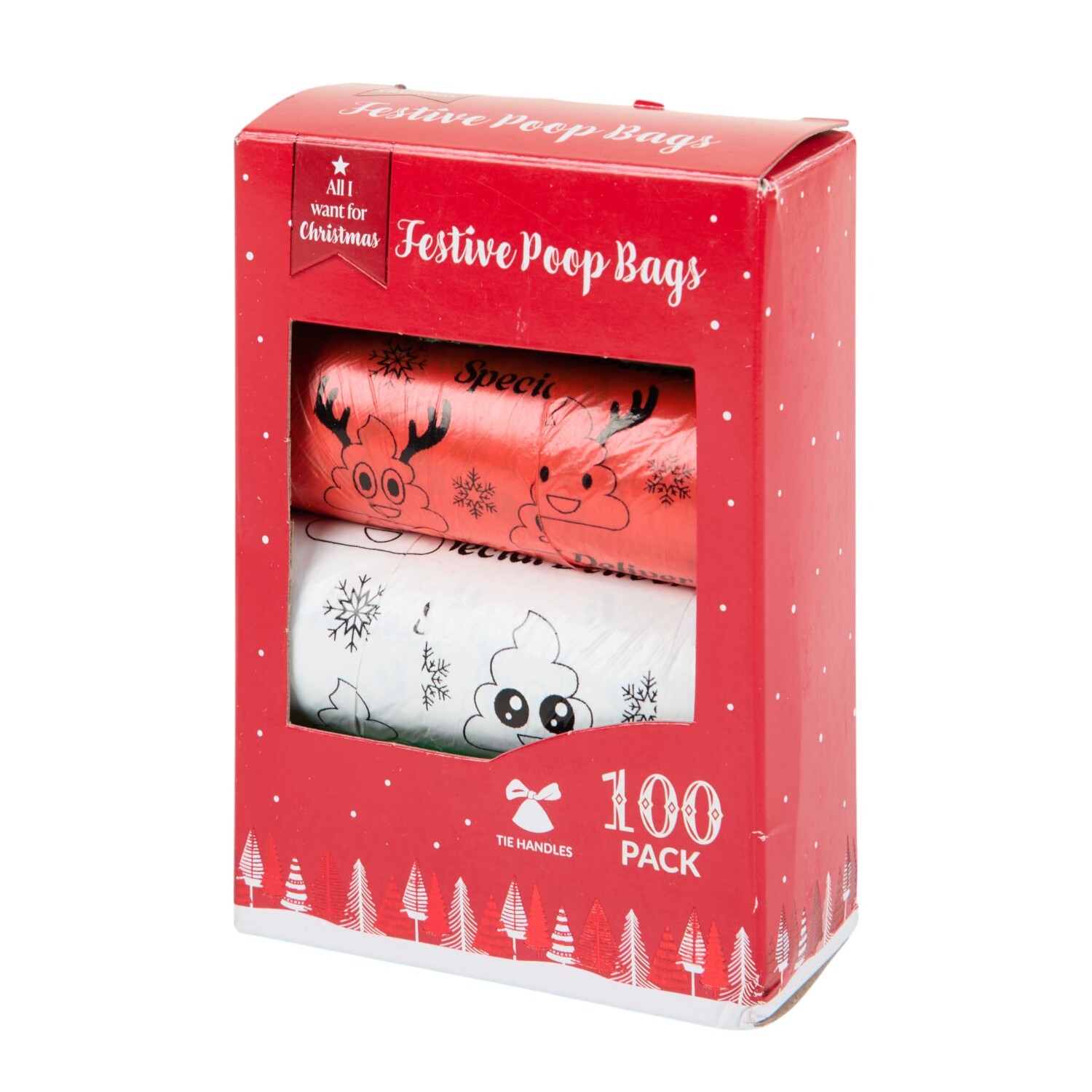 Pack of 100 Festive Poop Bags Image 3