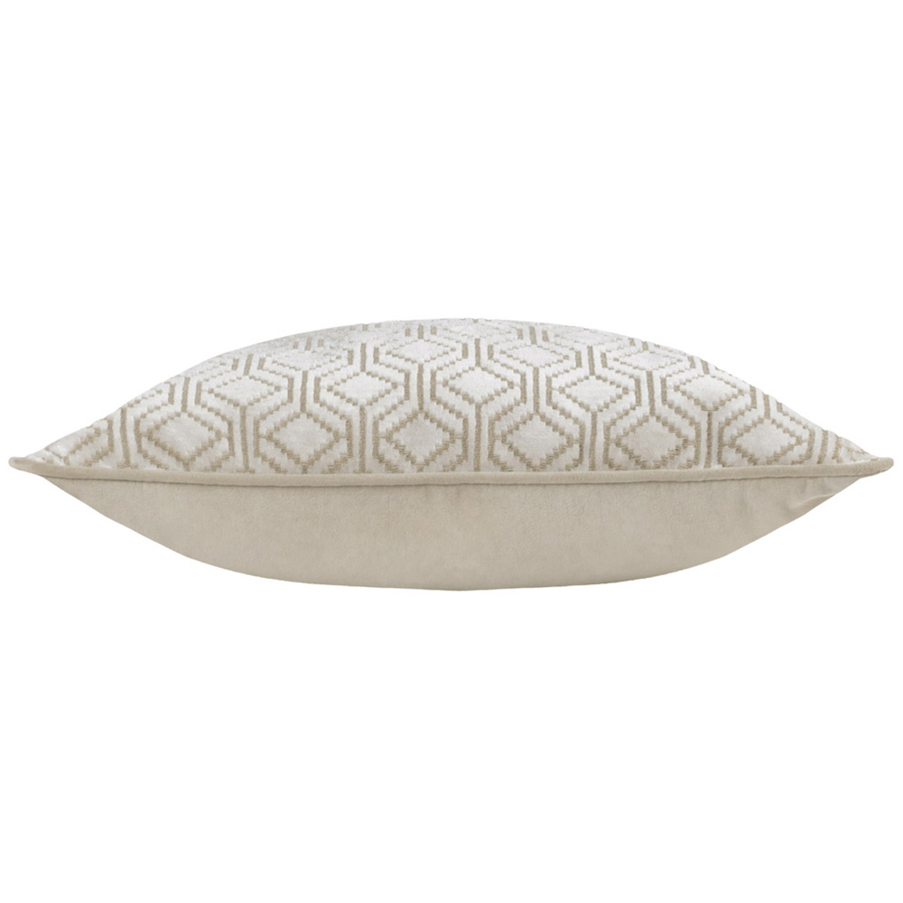 Paoletti Avenue Ivory Velvet Jacquard Cushion Image 4