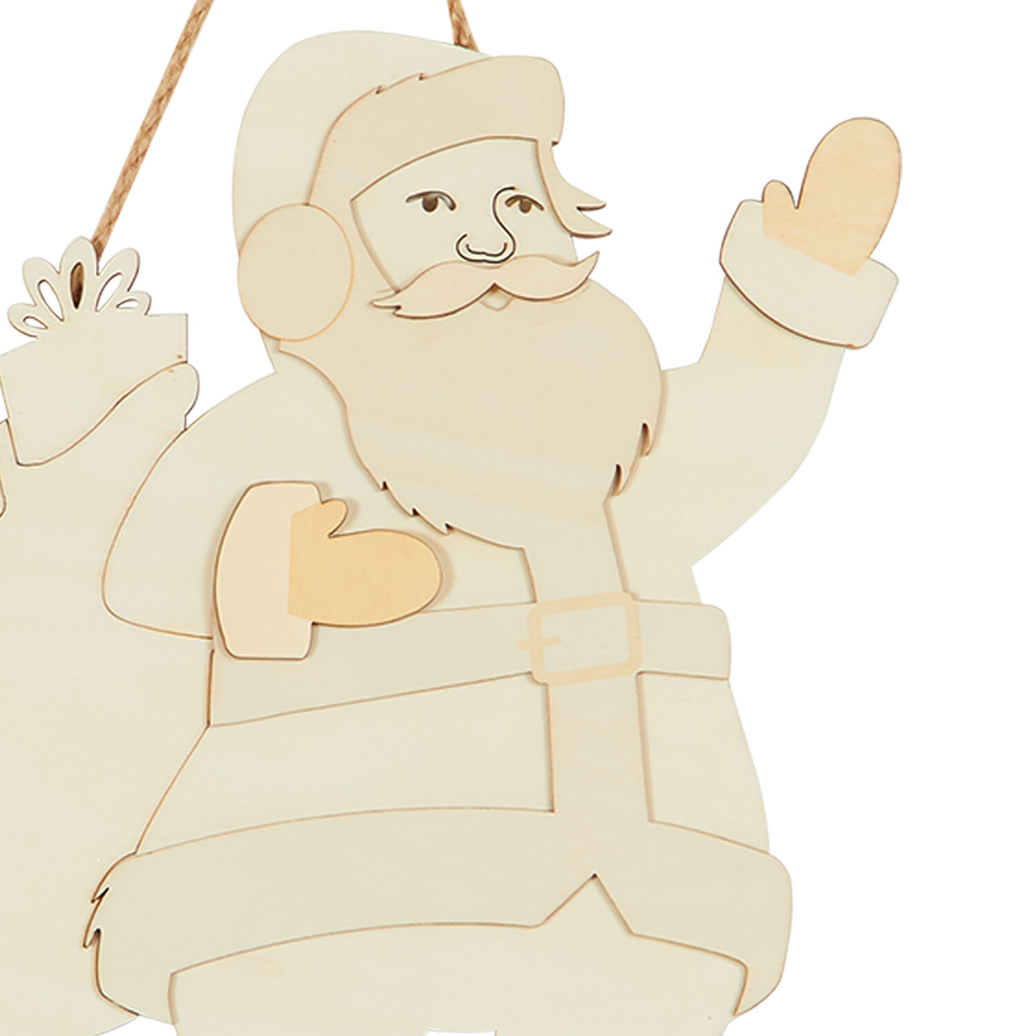 Wooden Layered Santa - Wood Image 2