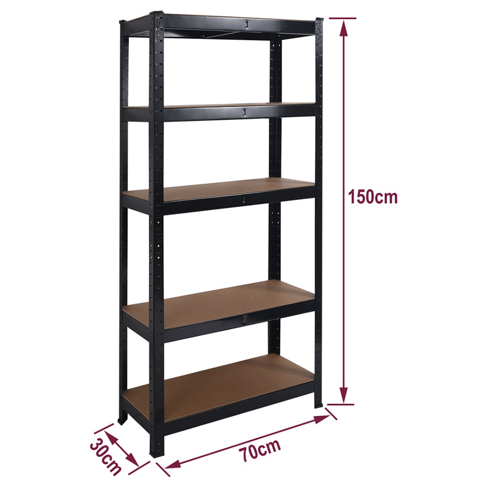House of Home 5-Tier Black Heavy Duty Shelf Image 5