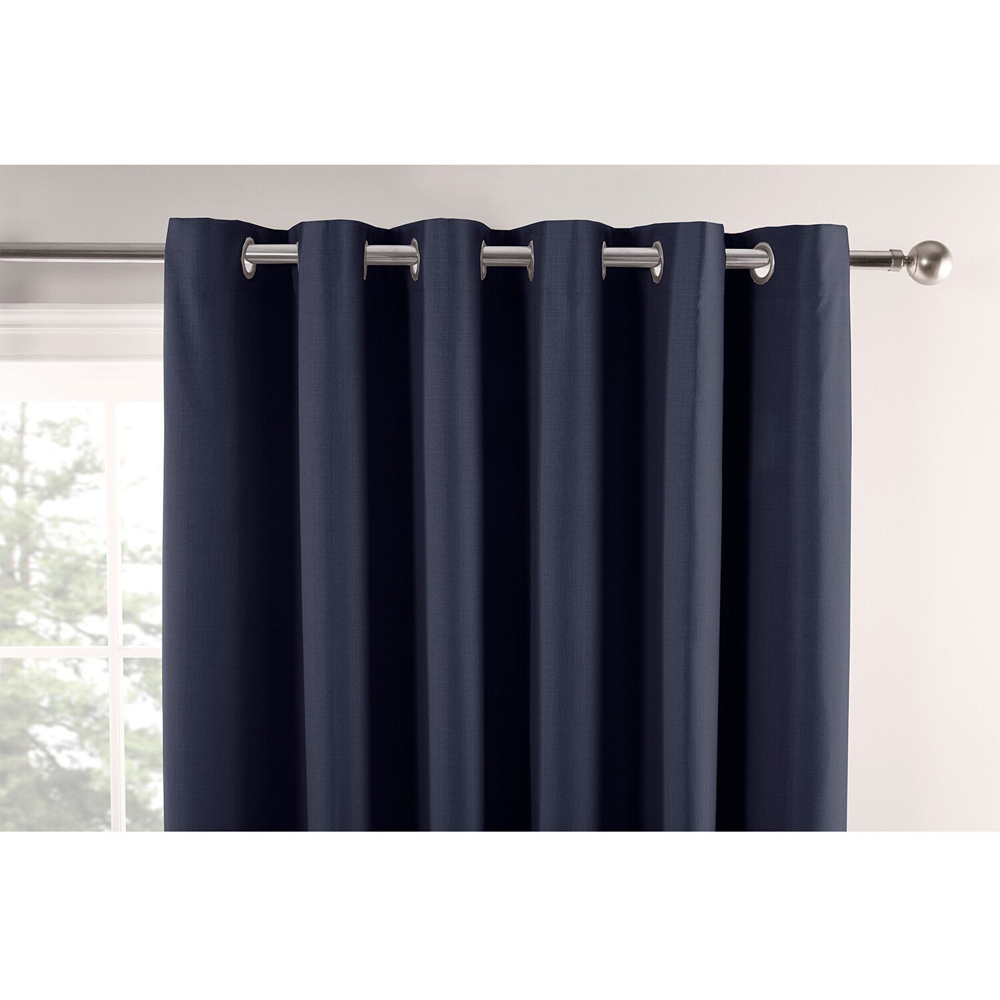 Divante Hoxton Navy Blackout Eyelet Curtains 229cm Image 2