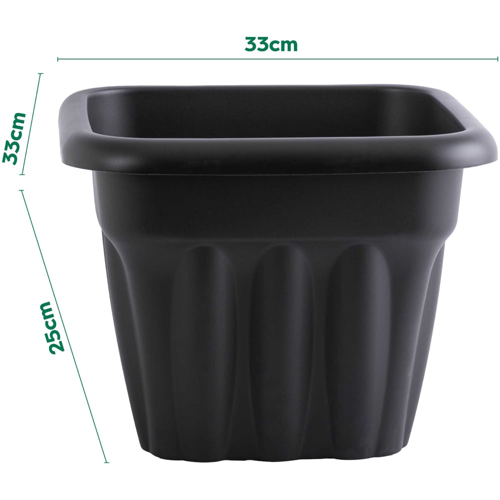 Wham Vista Slate Square Planter 33cm 4 Pack Image 5
