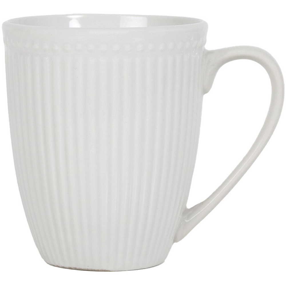 Embossed Porcelain Mug - White Image