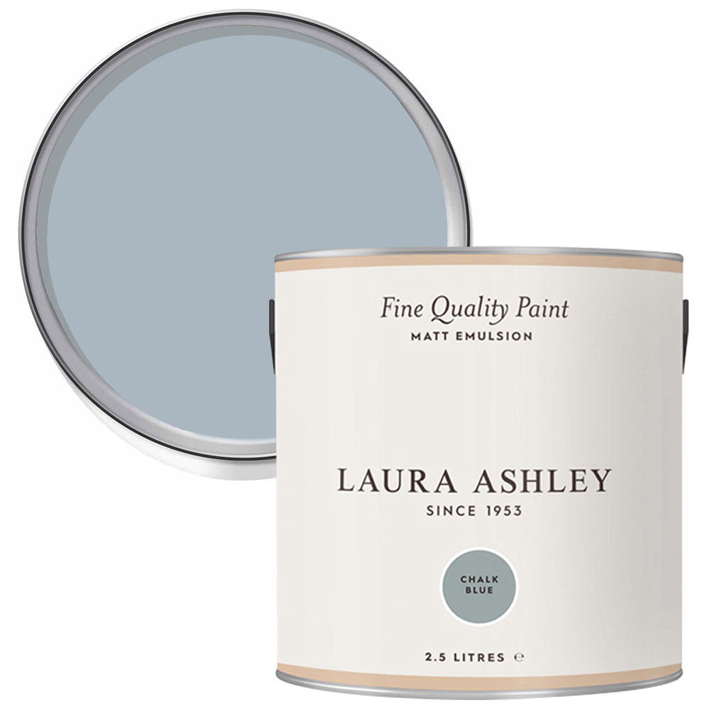 Laura Ashley Chalk Blue Matt Emulsion Paint 2.5L Image 1