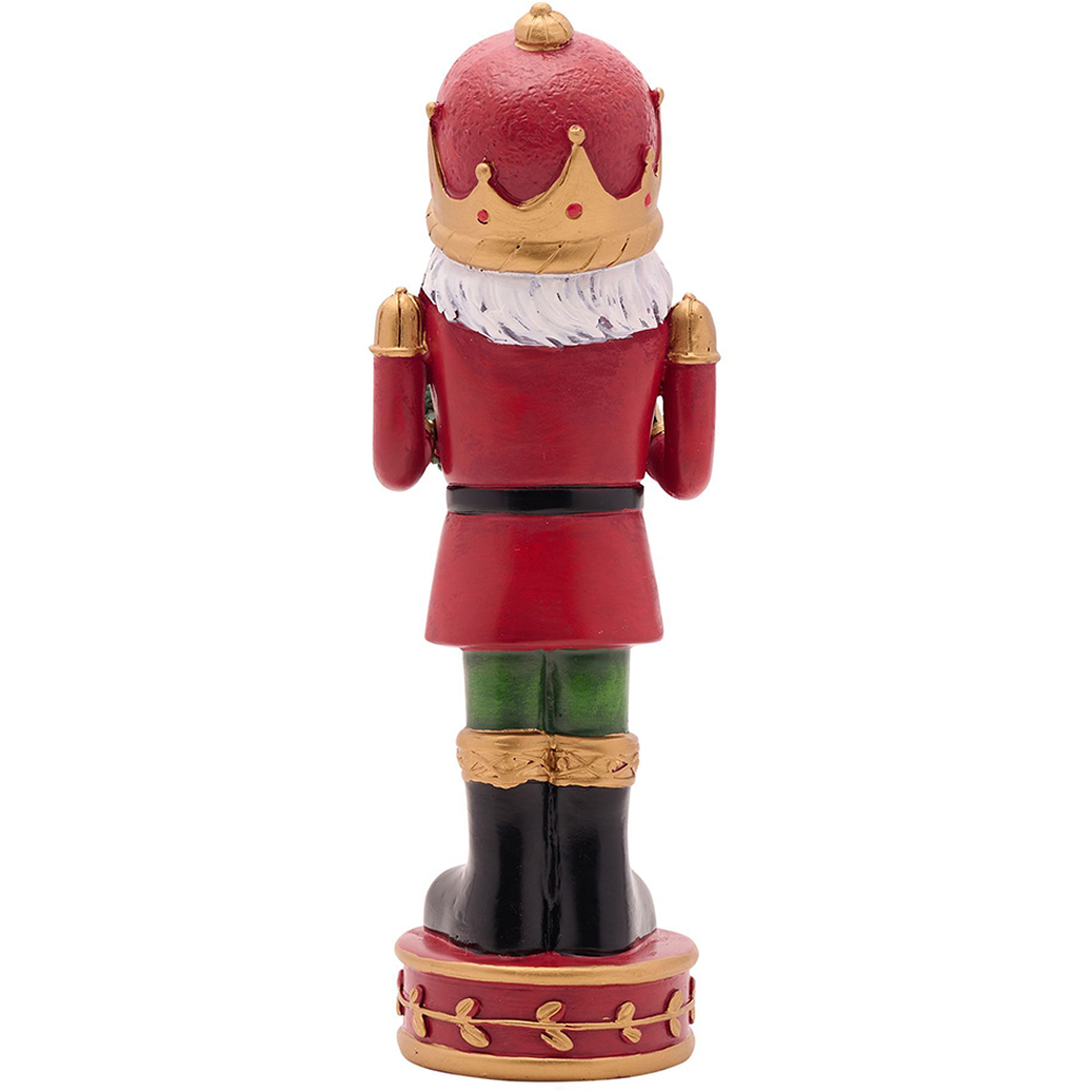 The Christmas Gift Co Santa Nutcracker with Wreath Figurine Image 3
