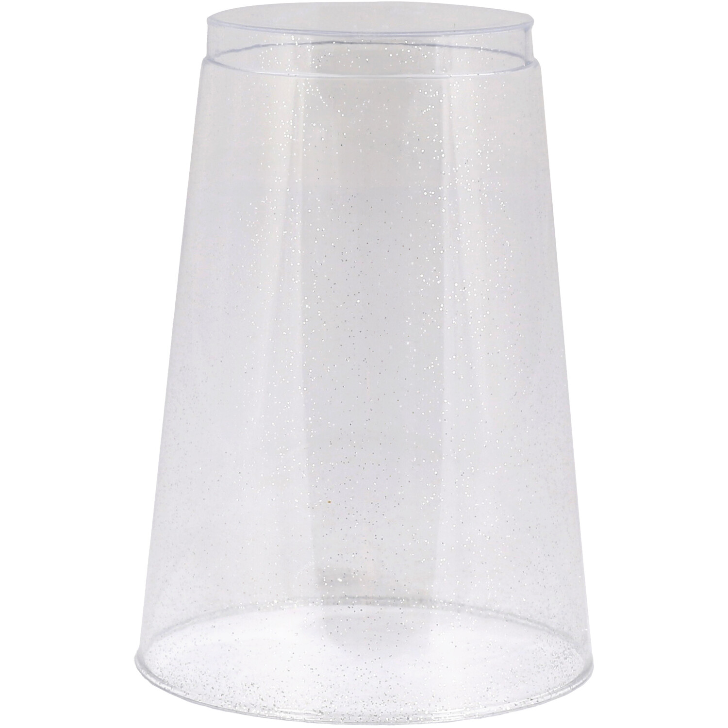 Pack of 8 Silver Sparkle Tumblers - Silver Image 3