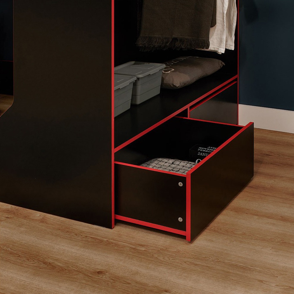 Recoil Boss Pod Small Double Gaming High Sleeper Bed with Desk and Storage Image 6