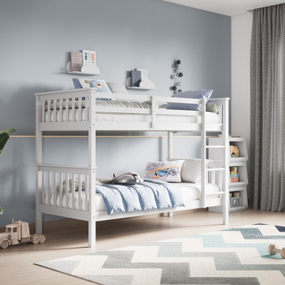 Flair Zoom Small Single White Bunk Bed Image 2