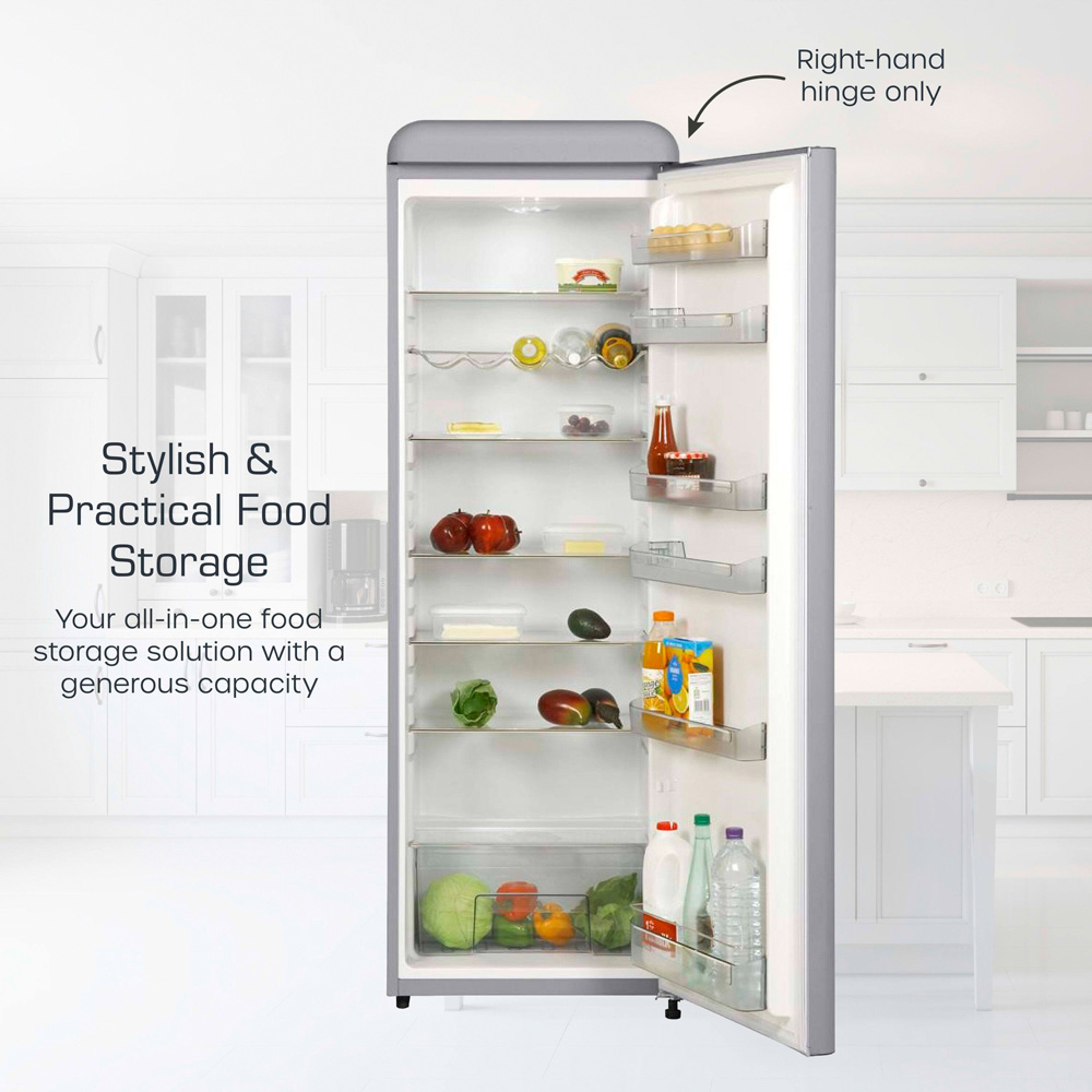 Swan Retro SR11050GRNE Grey Tall 337L Fridge Image 3