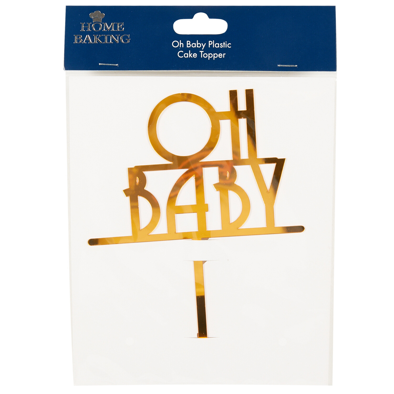 Oh Baby Plastic Topper - Gold or Silver Image 2