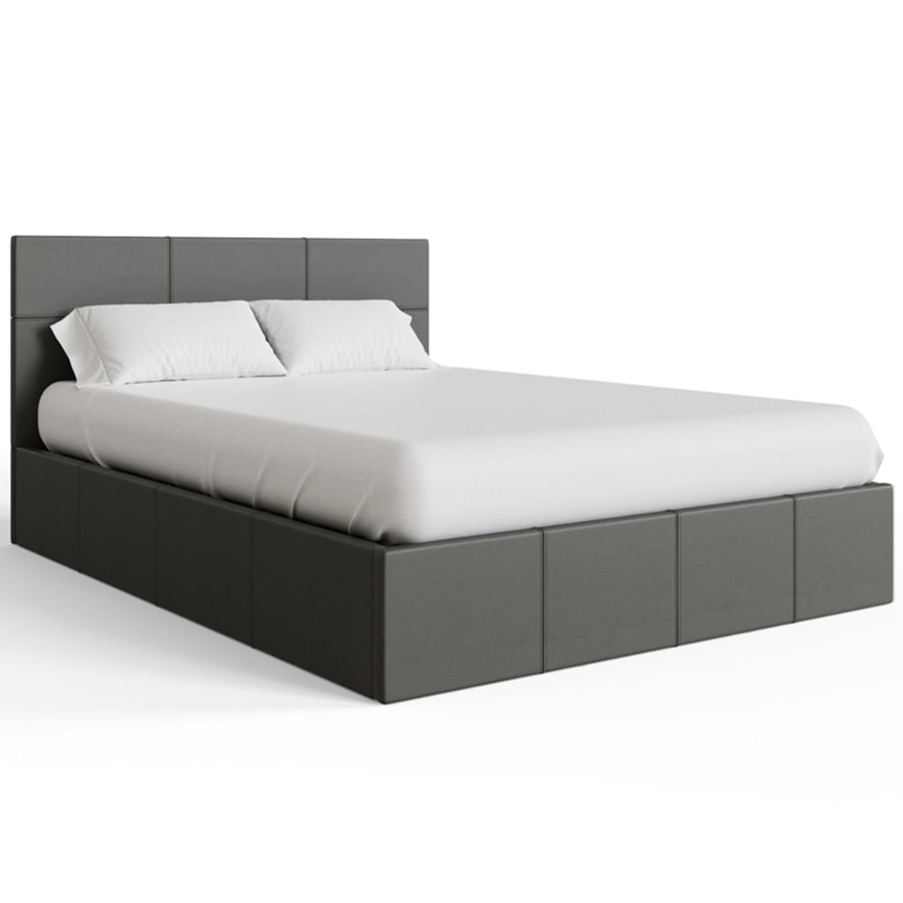 GFW Double Grey Side Lift Ottoman Bed Image 2